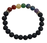 7 CHAKRA BRACELTE WITH LAVA