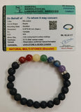 7 CHAKRA BRACELTE WITH LAVA