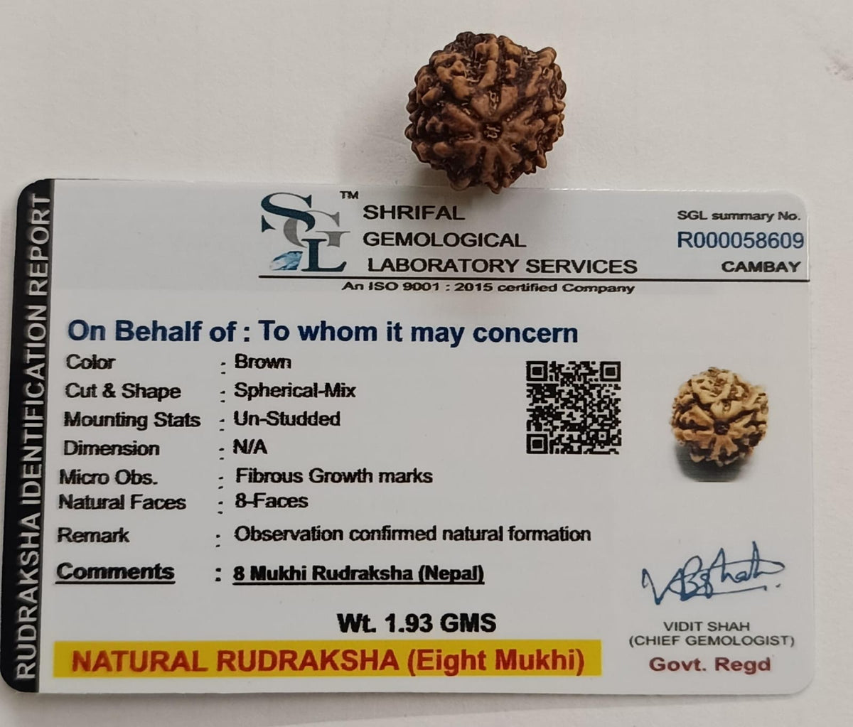 8 MUKHI RUDRAKSH