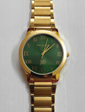 GREEN DIAL GOLDEN BELT LUCKY WATCH