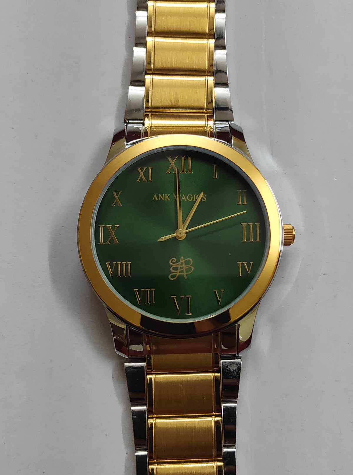 MIX BELT GREEN DIAL LUCKY WATCH