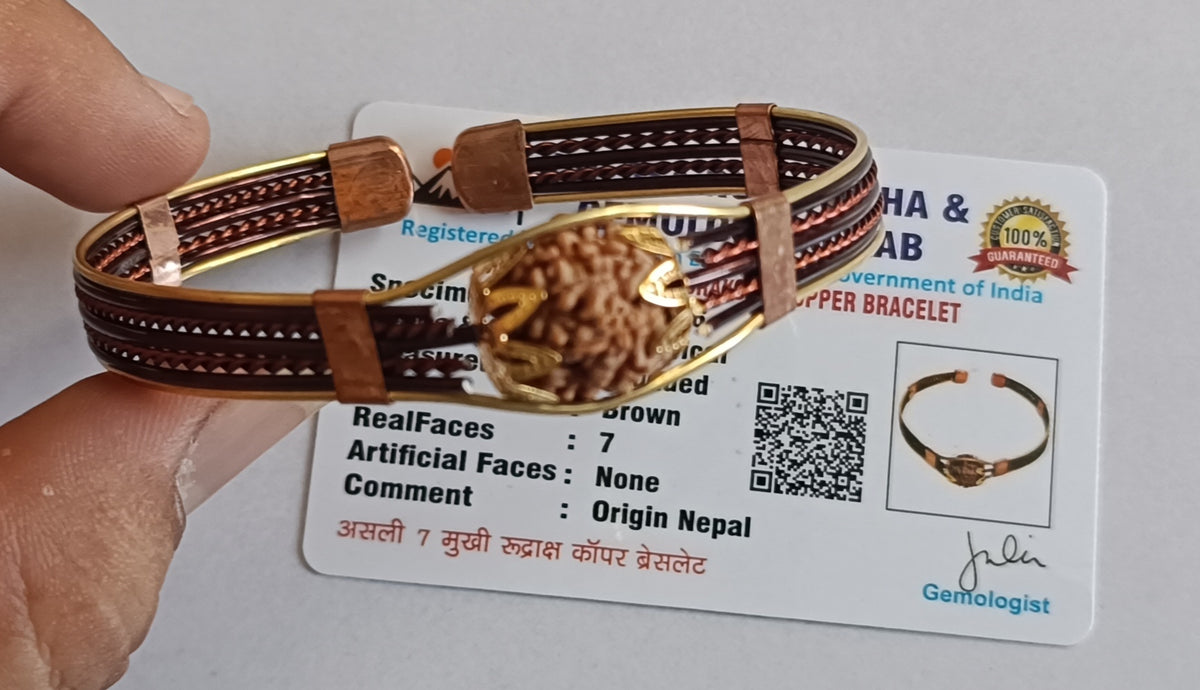 7 Mukhi Rudraksh Metal Kada