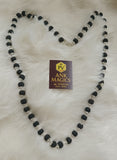 Karungali Mala with Silver Metal Capping (54 Beads)